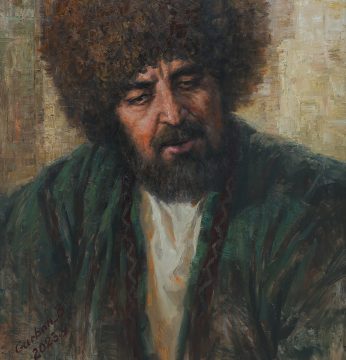 Portrait of People’s Artist of Turkmenistan Nury Allaberdiev (124×100)